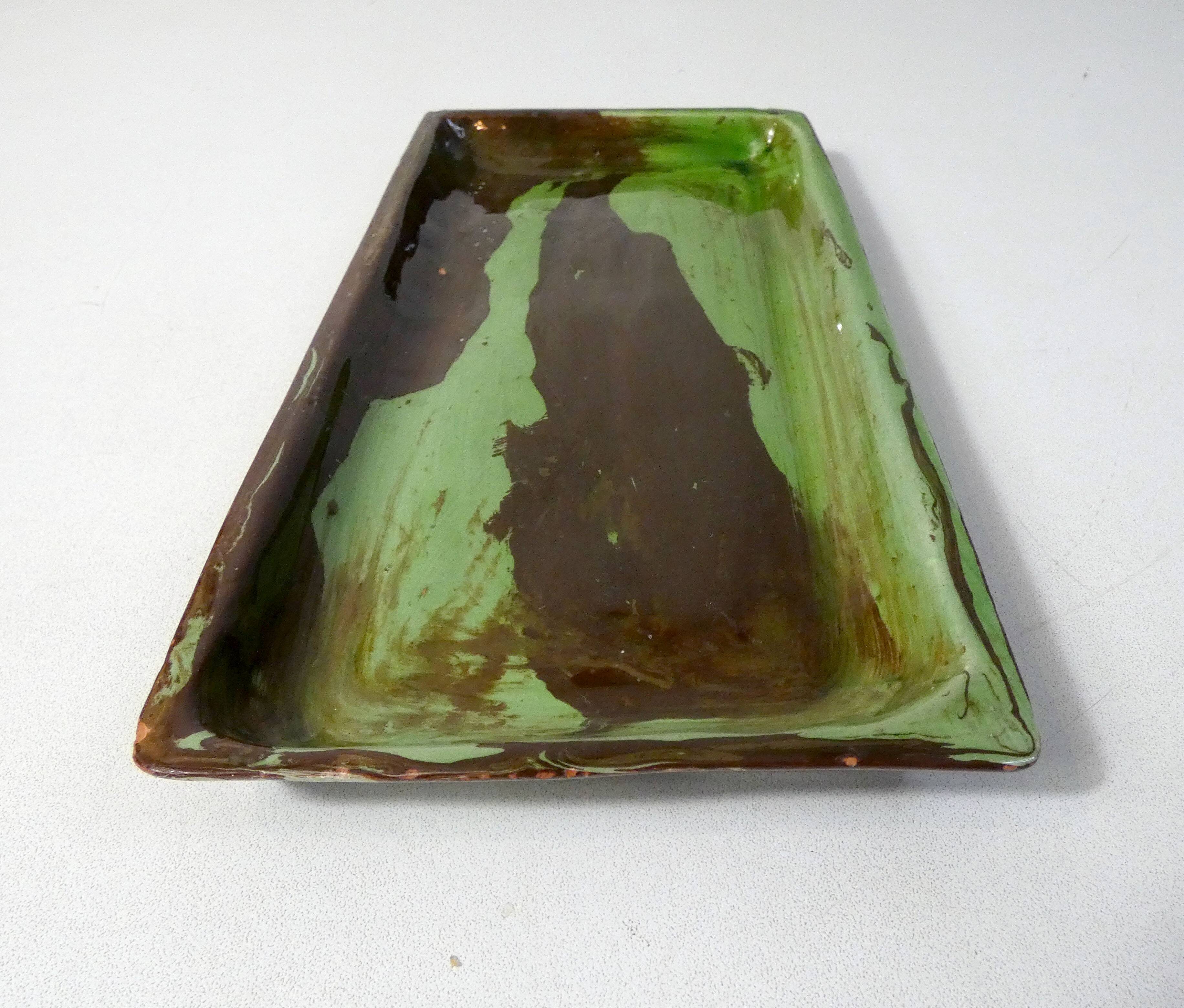 ceramic tray mixed earth marble