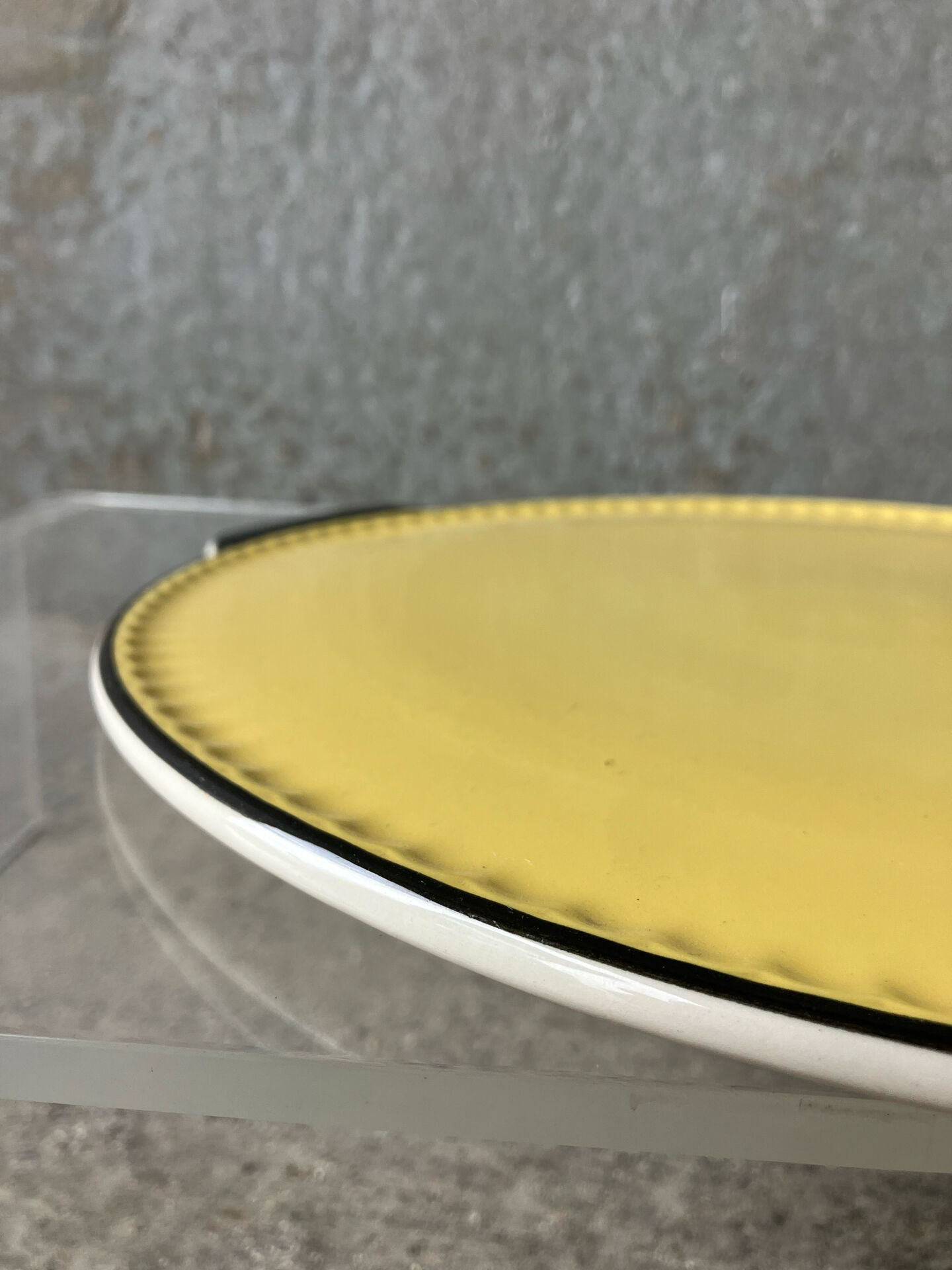 Serving dish Villeroy & Boch Yellow and black 1950s