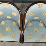 Paire de chaises gondoles en acajou, époque restauration – 1ère partie xixe