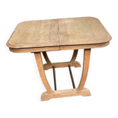 Art Deco extendable dining table with a central pedestal, stripped, made of solid oak 193.