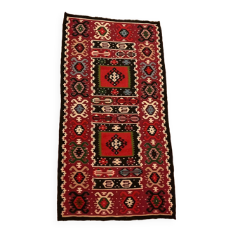 Tapis / tapisserie berbère époque xxe en laine et coton tissés mains