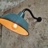 Old garden lamp vintage green wall lamp enamel