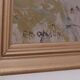 Original Swedish Oil on Panel – “Village Scene II” by E. R. Olsson – Signed