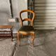 Vintage green velvet seat chair TBE