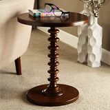 Table d’appoint en bois avec One Wood Legs Stand Lampe de chevet Table