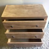 Chest of drawers raw solid wood - 40s