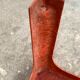 Square orange fiberglass coffee table