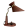 Midcentury leather wrapped French desk lamp style of Jacques Adnet, 1950s