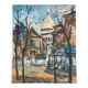 Huile sur panneau par Gino Milani Paris Saint-Pierre de Montmartre 1975