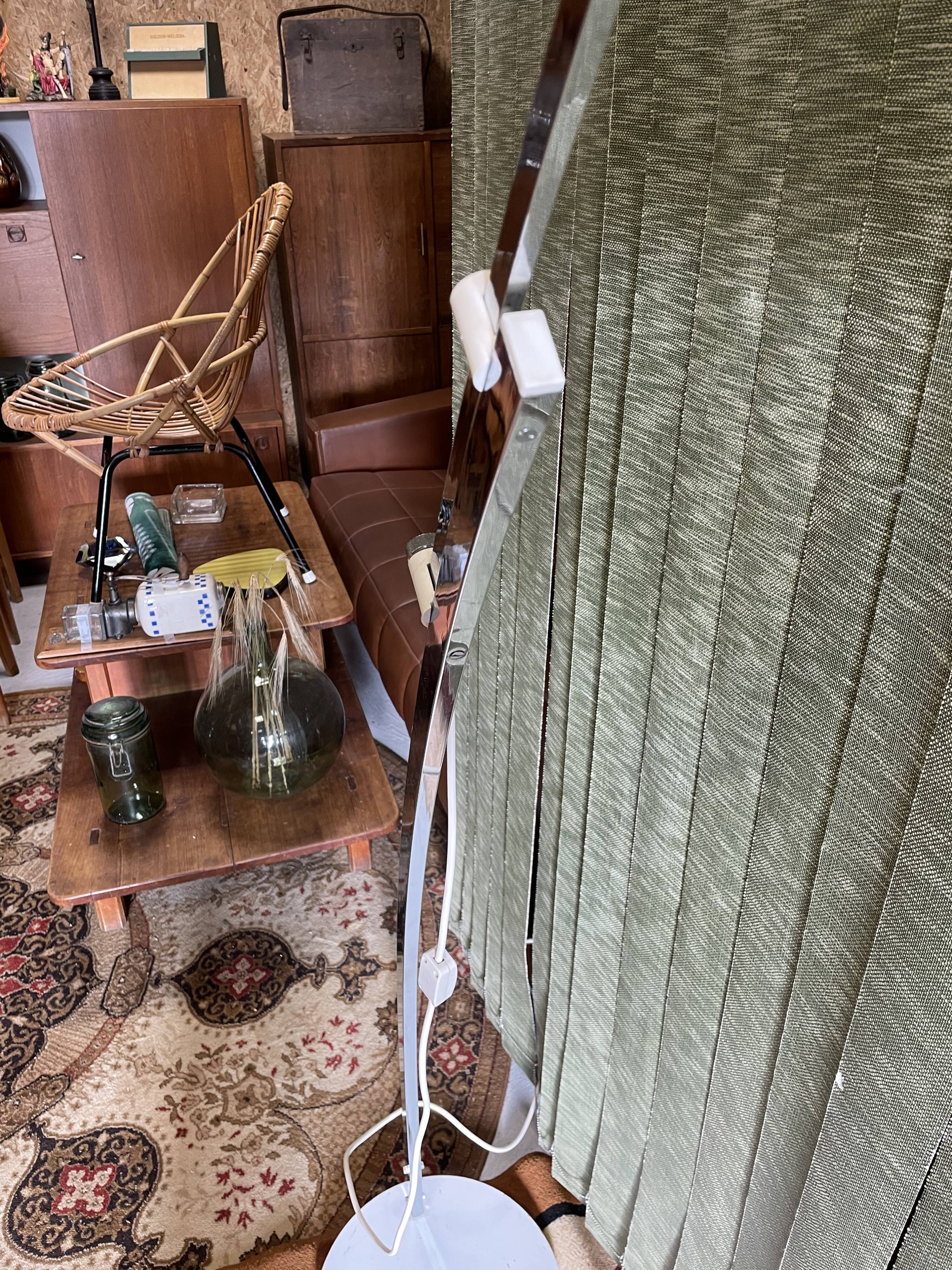 Adjustable arc floor lamp design Guzzini year 70