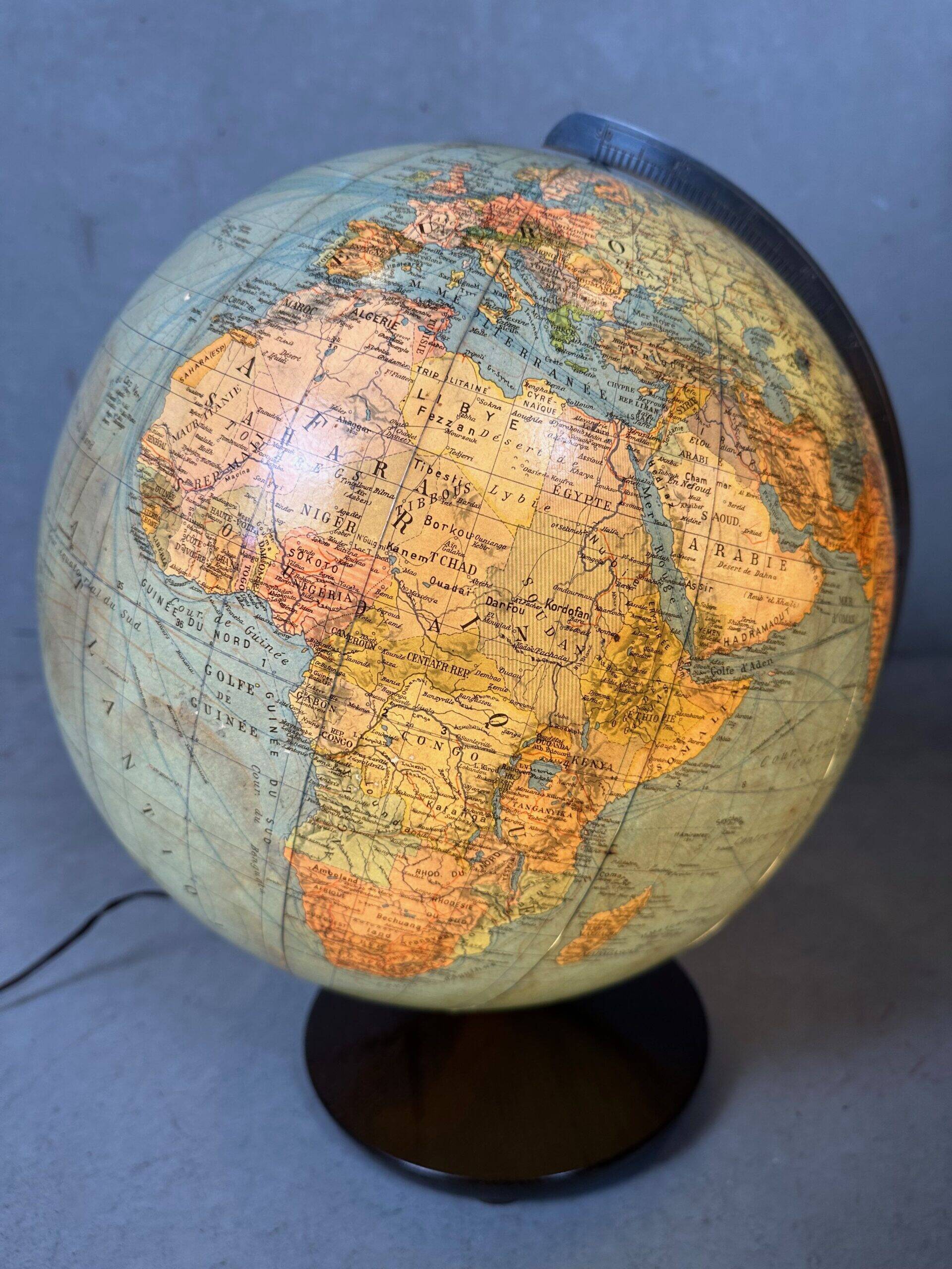 Globe vintage 'Colomb' / éclairage – verre