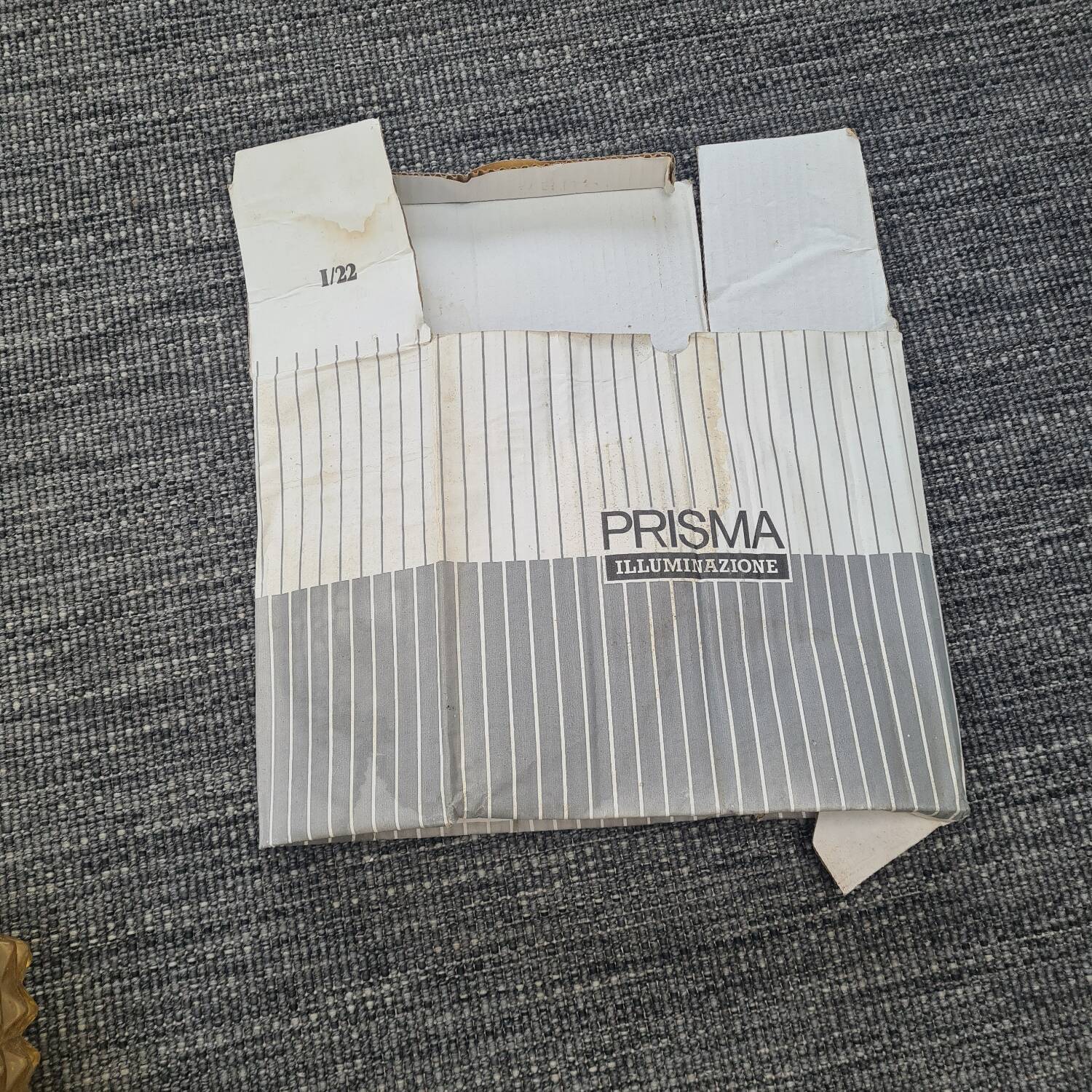 Square glass ceiling light: vintage