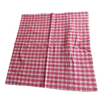 Red gingham cushion cover