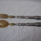 Solid silver salad cutlery set