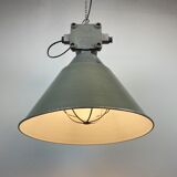 Industrial explosion proof lamp with aluminium shade from polam, 1970s