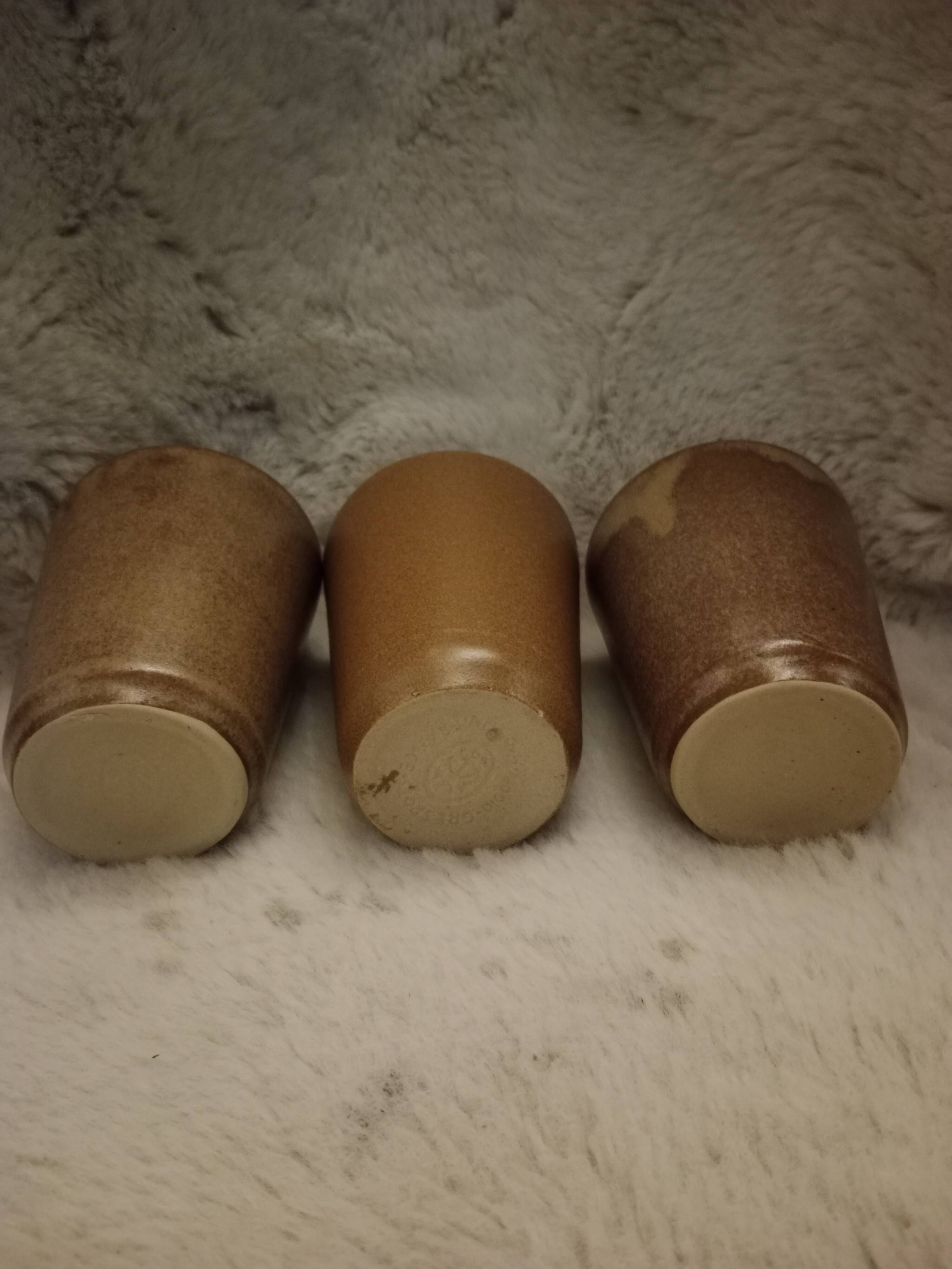 Vintage Iridescent Stoneware Coffee Mugs