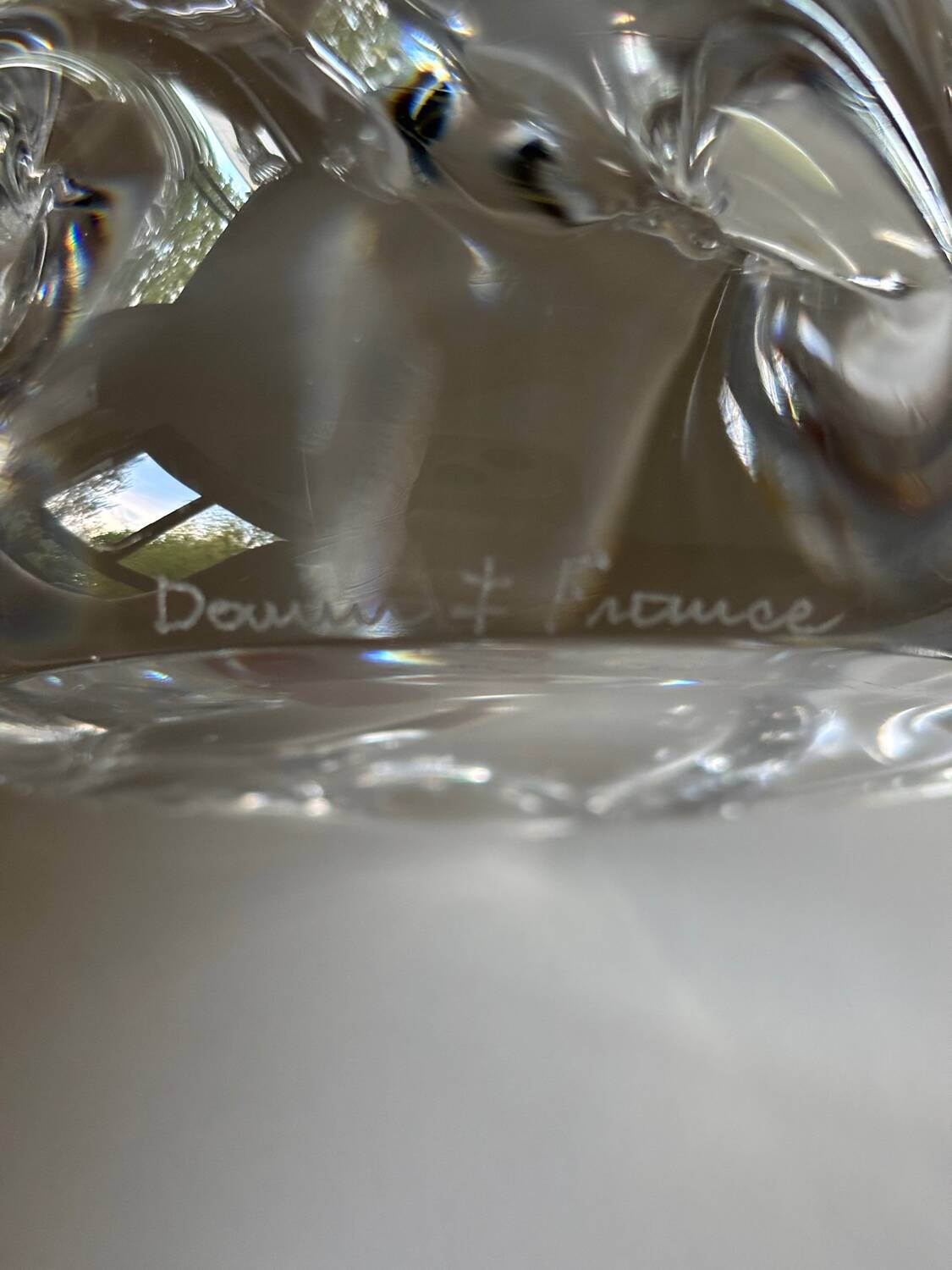 Daum crystal candlestick