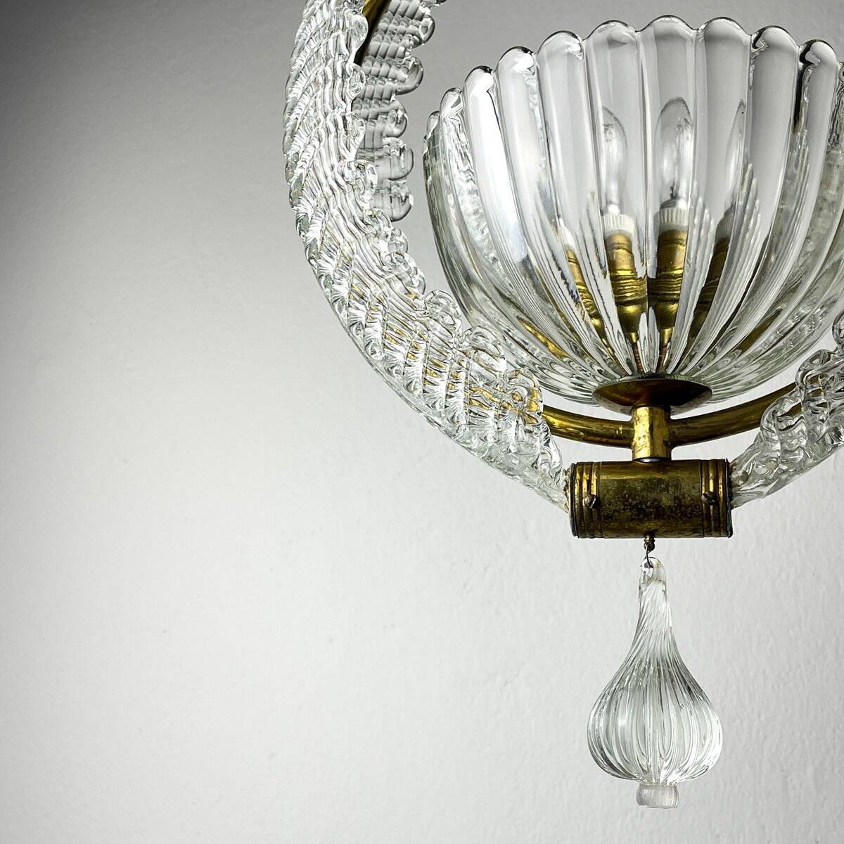 Murano chandelier by Ercole Barovier for Barovier & Toso, 1930s