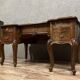 Curved provencal louis xv style desk in carved walnut circa 1880