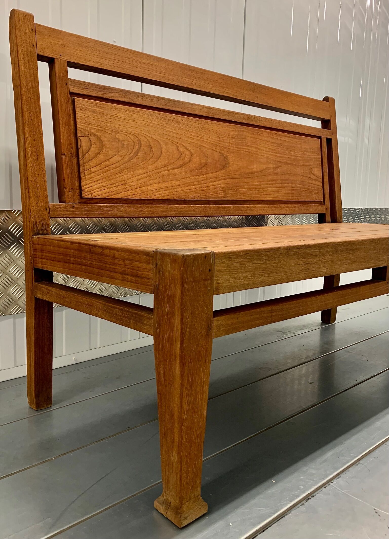 Vintage wooden bench seat