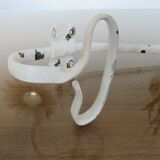 Pair of white metal hooks 30s 40s