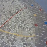 Large ceramic mosaic coffee table by Berthold Müller, Germany, 1950s.