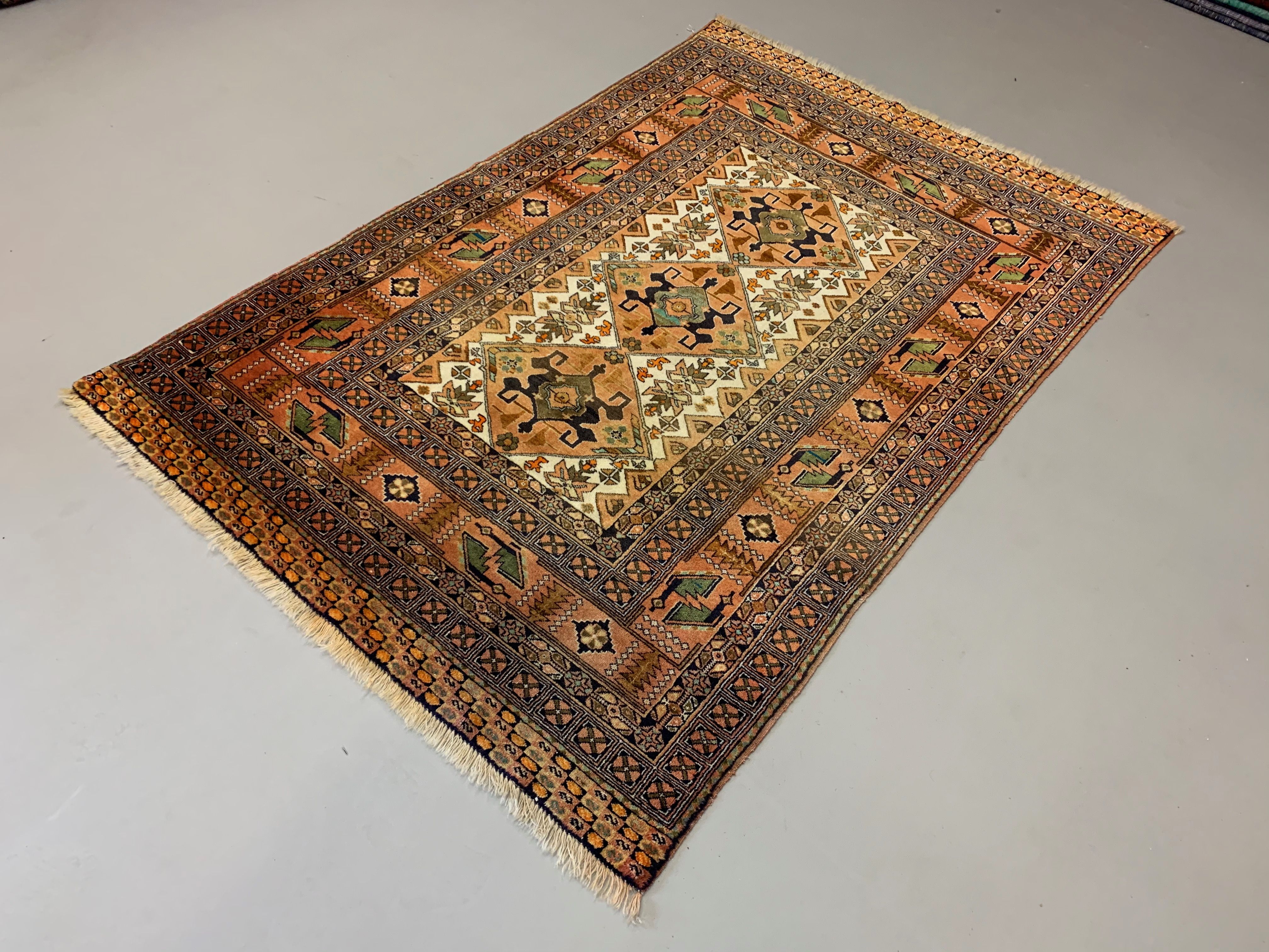 Vintage Afghan Ersari Khal Mohammadi Rug 185x122 cm Afghan Khan Rug