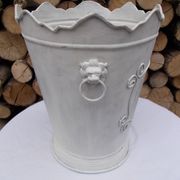 Vintage tin flower pot bucket