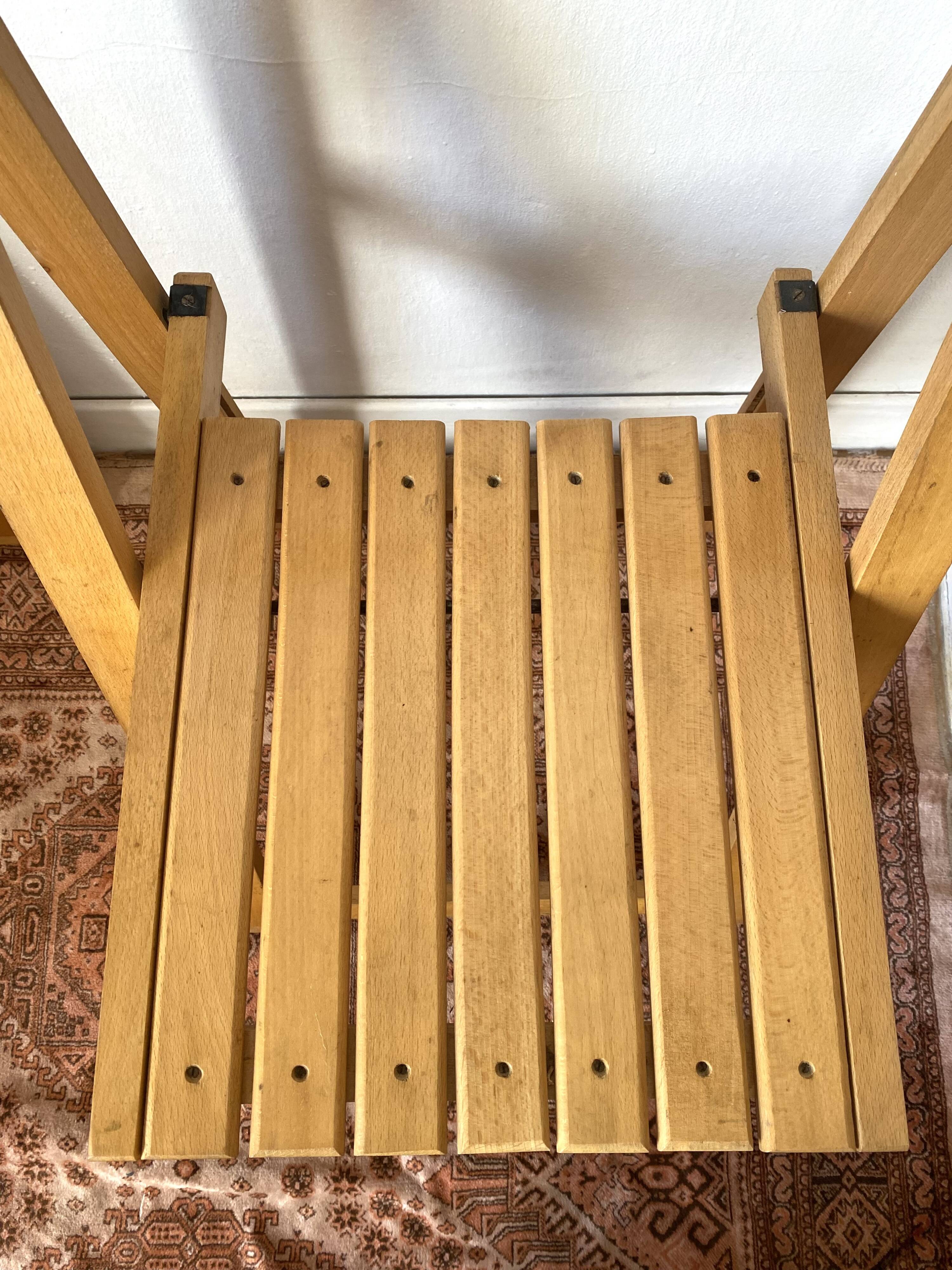 designer folding chairs in beech wood