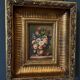 Oil on panel by B. Vogel still life 20th century gilded frame