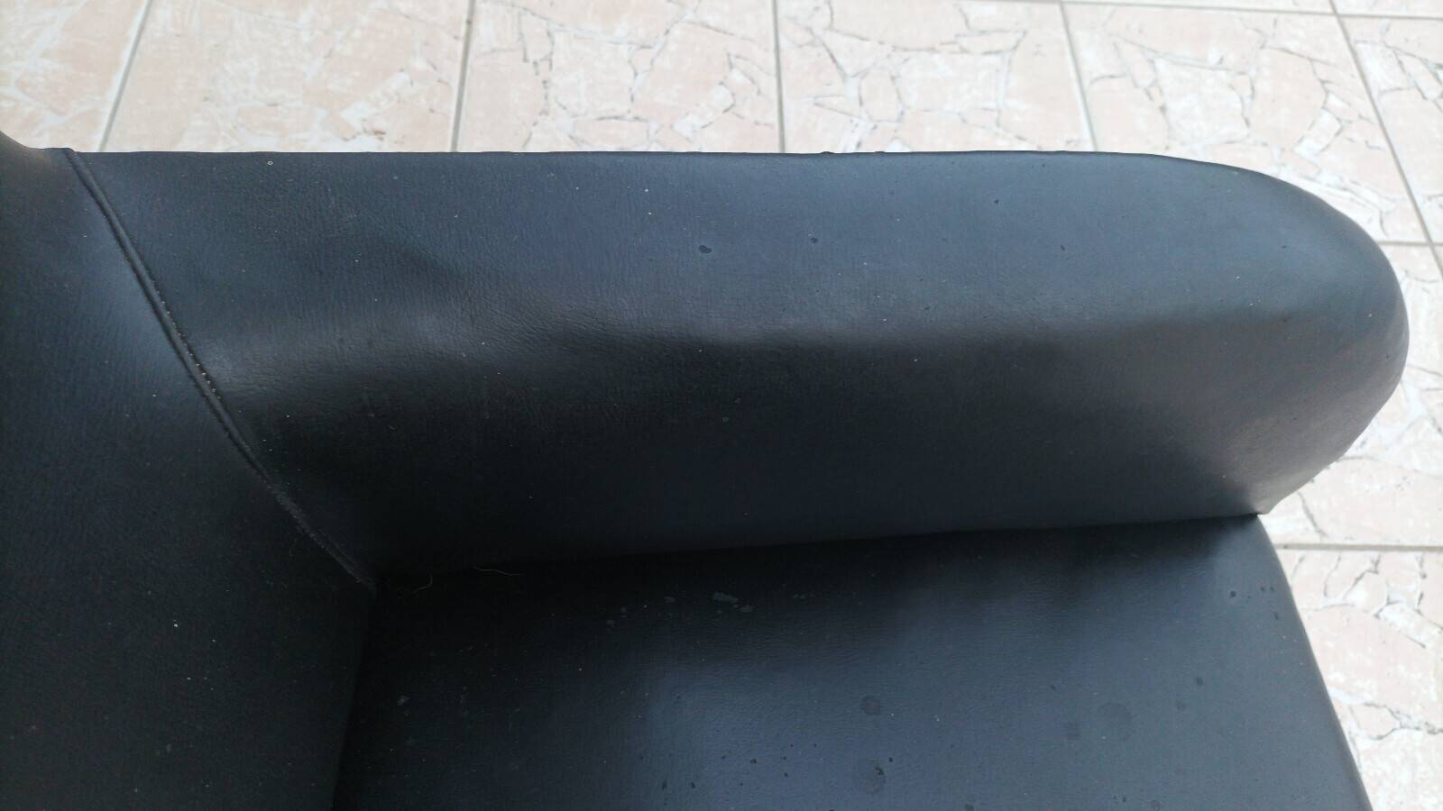 Art Deco armchair in leather