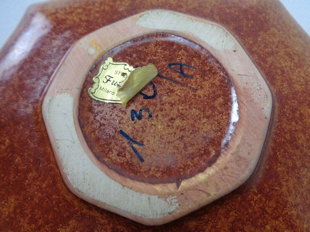 Italian ceramic vase by Roberto Rigon for Bertoncello, 1960s.