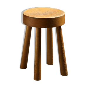 Tabouret en pin massif, - 1960