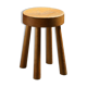 Solid pine stool, Charlotte Perriand 1960s