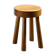 Solid pine stool, Charlotte Perriand 1960s