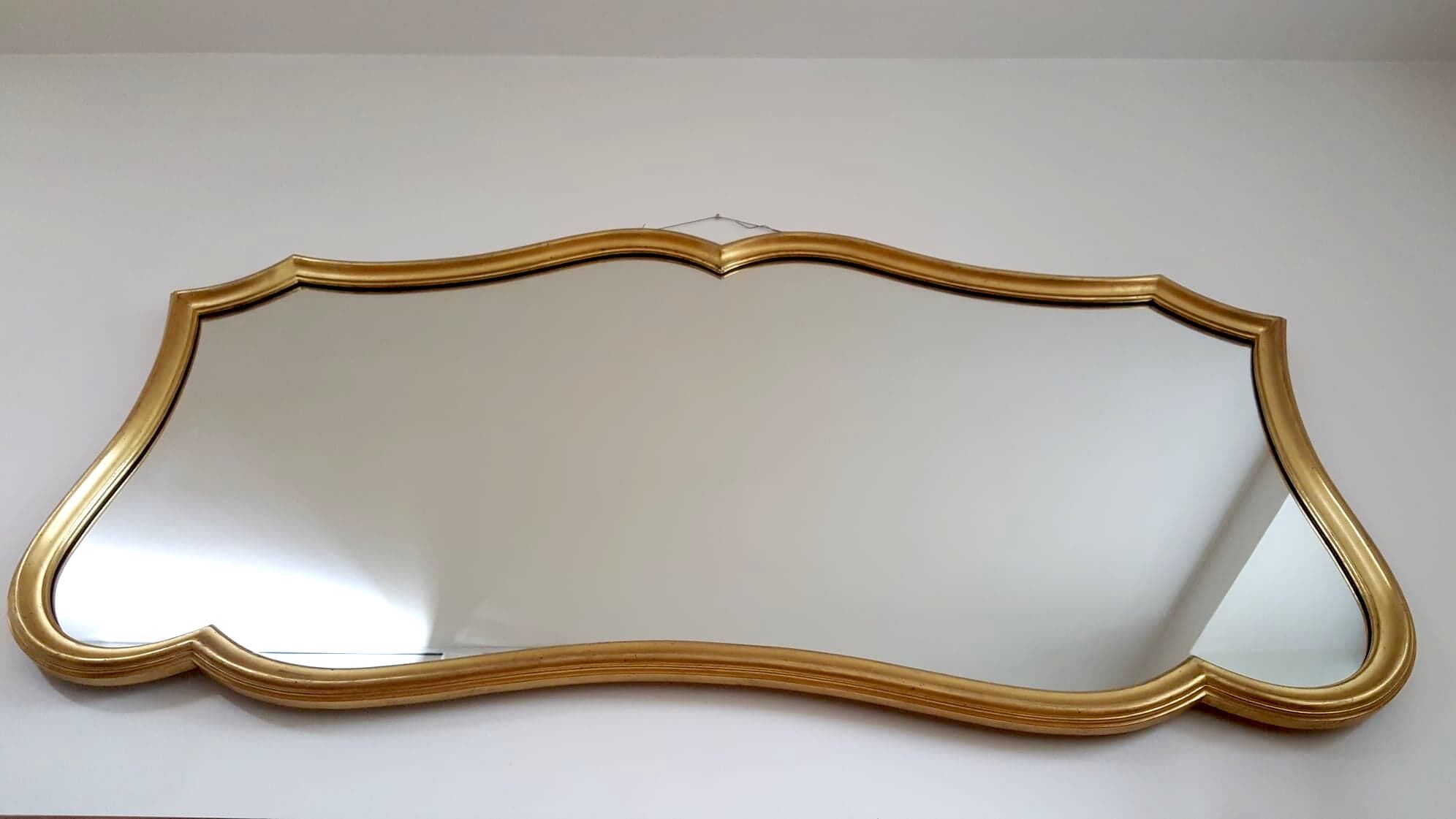 Old gilded wood mirror 149x74cm