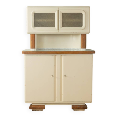Meuble de cuisine Art Déco unique en deux parties des années 1920