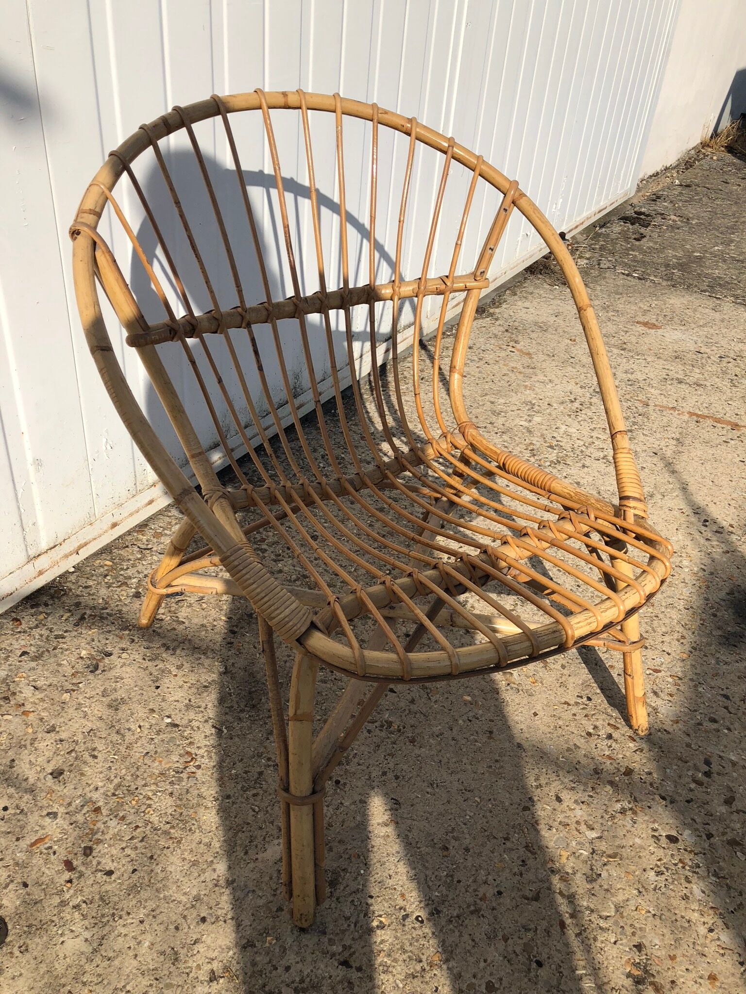Vintage rattan armchair