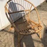 Vintage rattan armchair