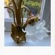 Vintage peacock bronze and pink wall light in glass paste