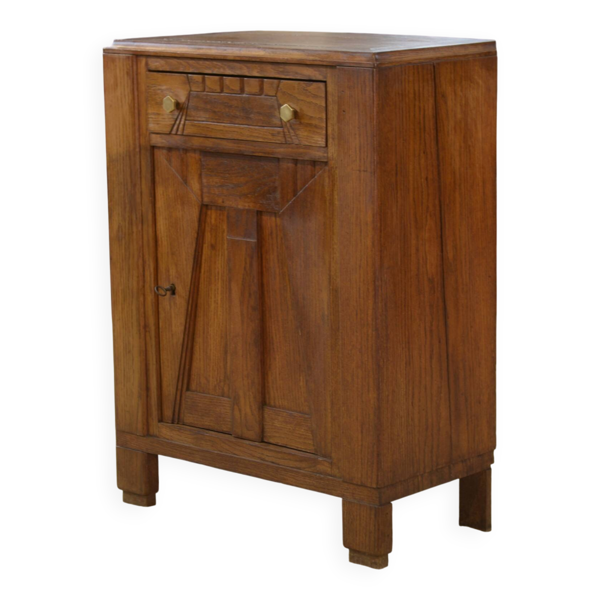 Art Deco oak chest of drawers with 5 drawers from the 1930s.