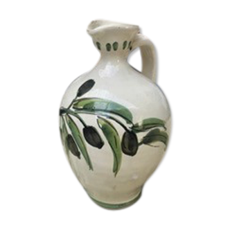 Ceramic bottle with olive oil