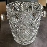 Champagne bucket in glass or crystal called bohemian