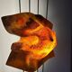 Lampe de sol vintage sculpturale – Verre artistique fait à la main