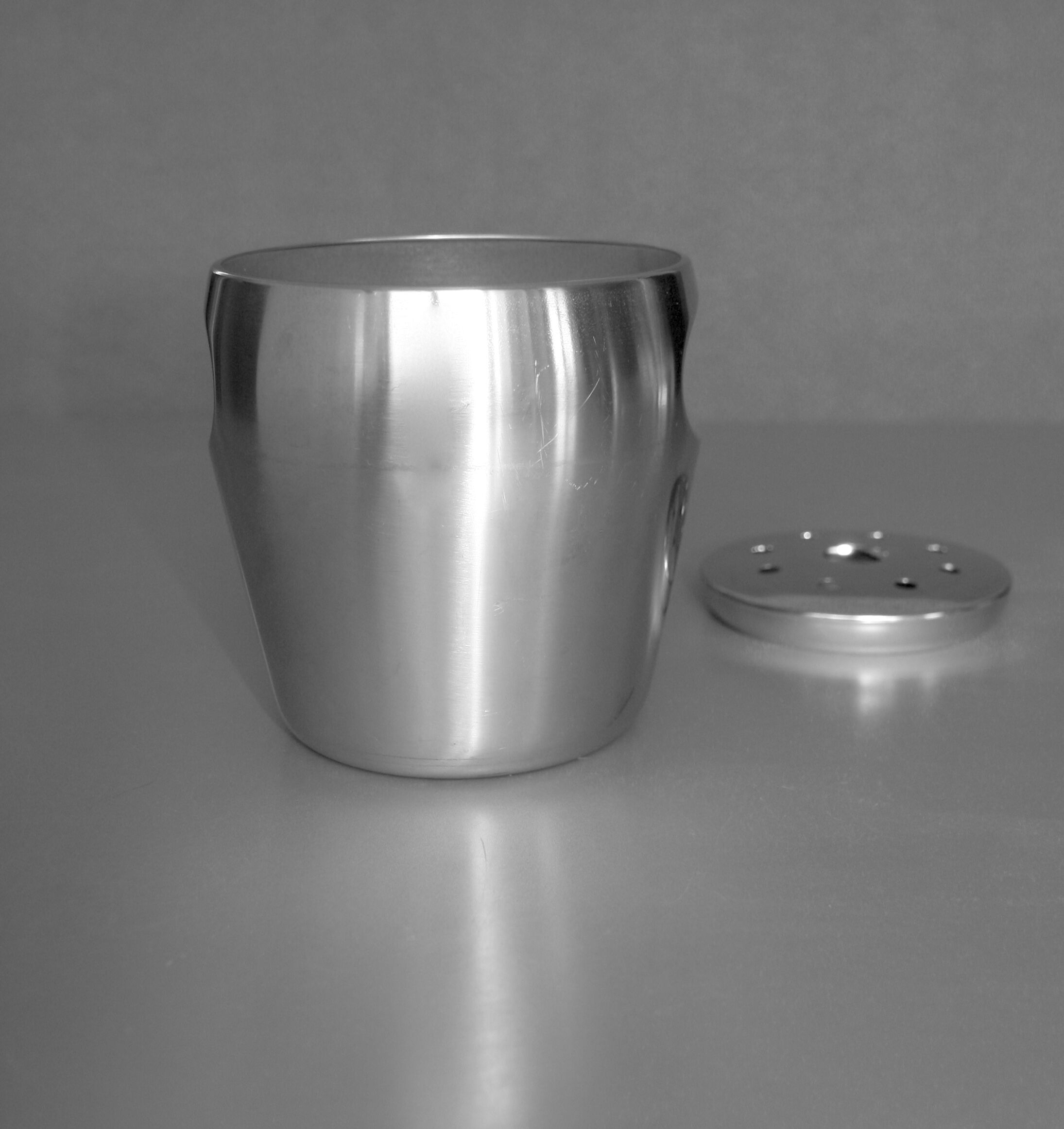 Seau à glaçons Alessi design Massoni Mazzeri, inox satiné,