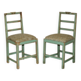 Paire de chaises françaises antiques à peinture originale