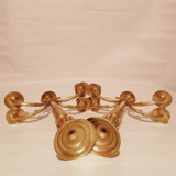 Pair of chandeliers with 5 bronze fires