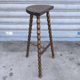 Solid wood tripod stool