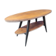 Coffee table oval compass legs vintage 50 60