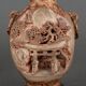 Pair of Banko Ware vases from China ceramic temple and pagoda decor